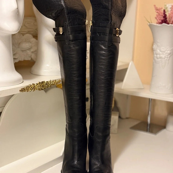 CARRANO over the knee leather boots with thick heels - Picture 13 of 14